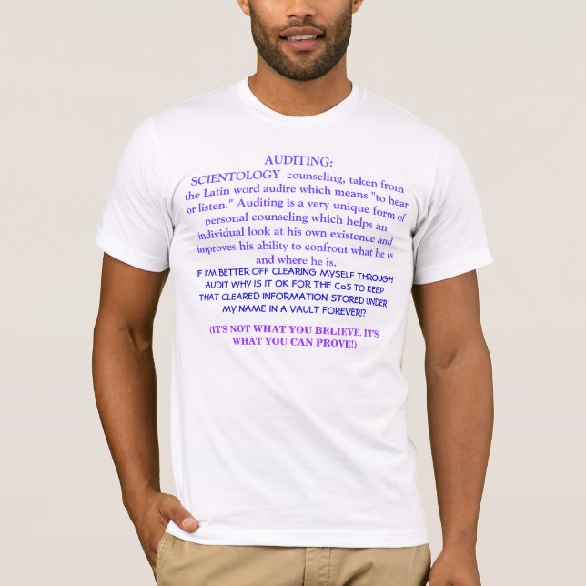 the cult of Scientology T-Shirt (Front)