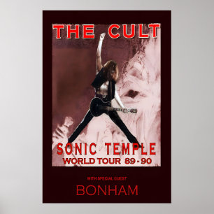 The Cult Sonic Temple 1990 Concert Tour Poster