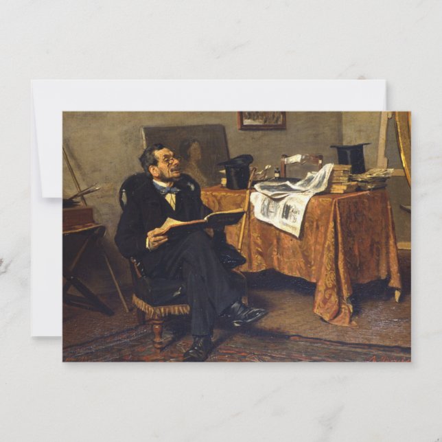 The Cultured Lover of Art (by Giovanni Boldini) Card (Front)