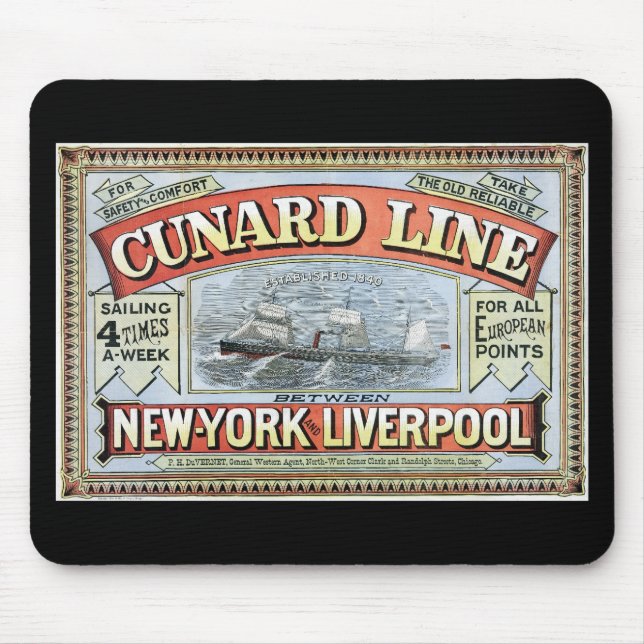 The Cunard Line Mouse Mat (Front)