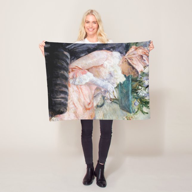 The Cup of Tea, Mary Cassatt Fleece Blanket (In Situ)