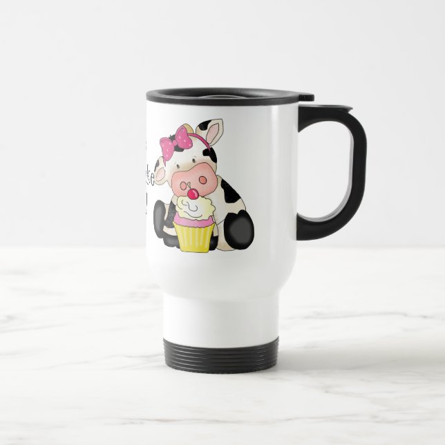 The Cupcake Kid Cow Travel mug (Right)