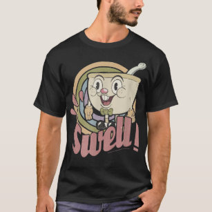 The Cuphead Show! Ms. Chalice Panels Youth T-Shirt - GREY