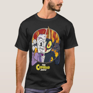 The Cuphead Show King Dice And The Devil Split Pos T-Shirt
