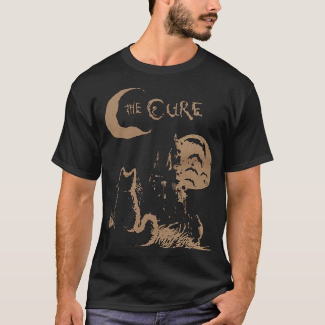 The Cure Cat Moon 90S funny T-Shirt (Front)