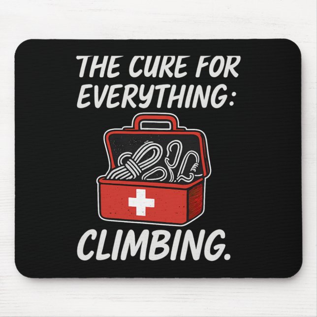 The Cure For Everything Climbing Rescue Kit  Mouse Mat (Front)
