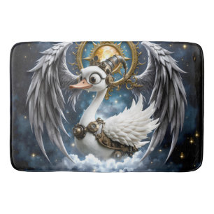 The Curious Clockwork Swan. Bath Mat