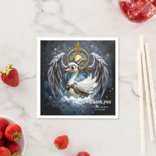 The Curious Clockwork Swan. Napkin