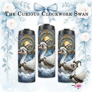 The Curious Clockwork Swan. Thermal Tumbler