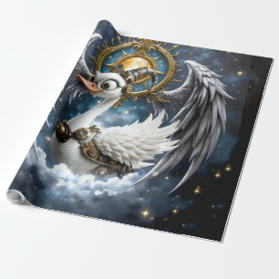 The Curious Clockwork Swan. Wrapping Paper