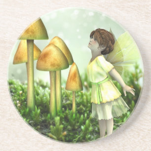 The Curious Fairy - Fairy and Toadstools Coaster