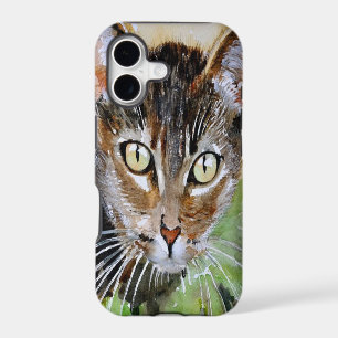 The Curious Tabby Cat Acrylic Painting