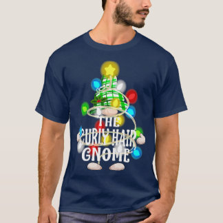 The Curly Hair Gnome Christmas Matching Family Shi T-Shirt