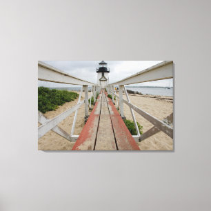 The current lighthouse, the last of many canvas print