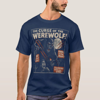 The Curse Ofhe Werewolf Movie Poster Halloween vin T-Shirt