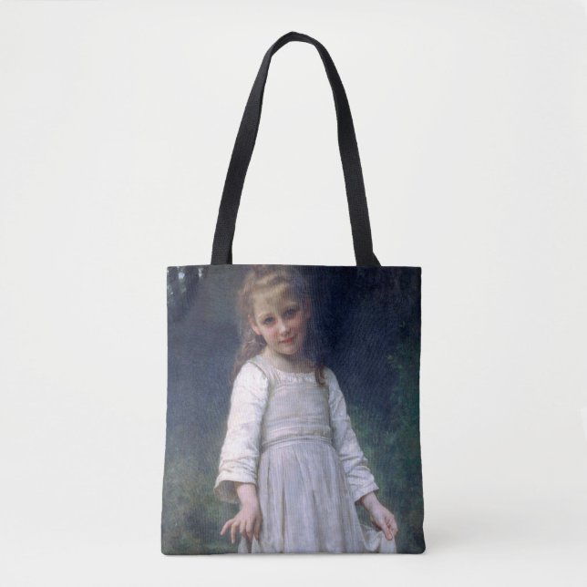 The Curtsey, Bouguereau Tote Bag (Front)