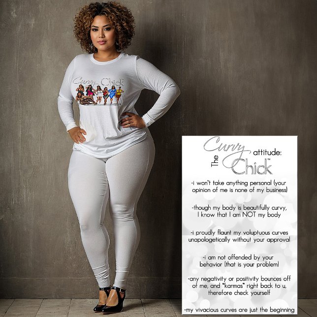 The Curvy Chick Attitude T-Shirt (Creator Uploaded)
