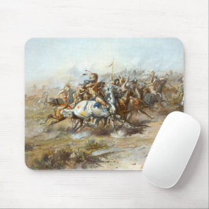 The Custer Fight Battle Charles Marion Russell Mouse Mat