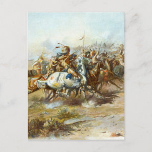 The Custer Fight by Charles Marion Russell Postcard