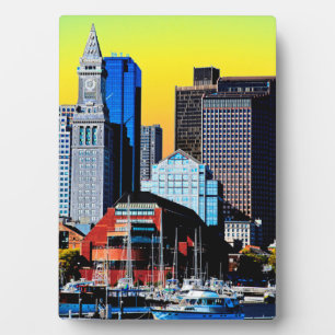 The Custom House Boston USA Poster Card Magnet Plaque