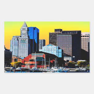 The Custom House Boston USA Poster Card Magnet Rectangular Sticker