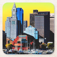 The Custom House Boston USA Poster Card Magnet