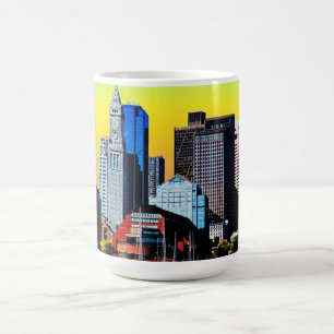 The Custom House Boston USA Poster Cloth Face Mask Coffee Mug