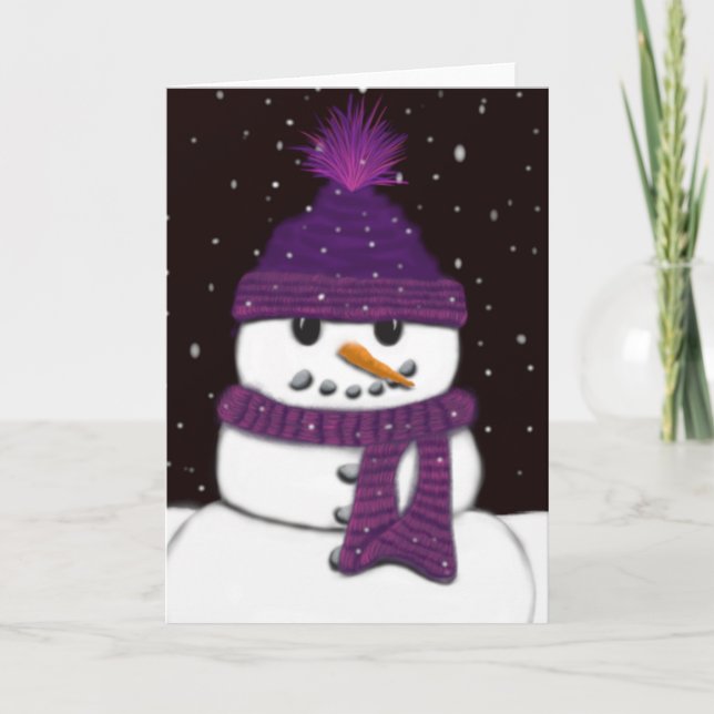 The Cute Armless Snowman Holiday Card (Front)