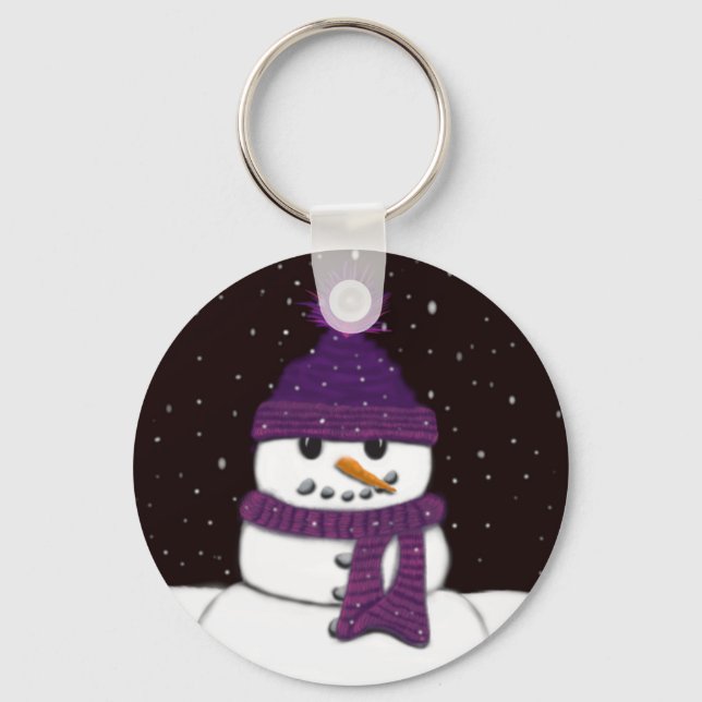 The Cute Armless Snowman Key Ring (Front)