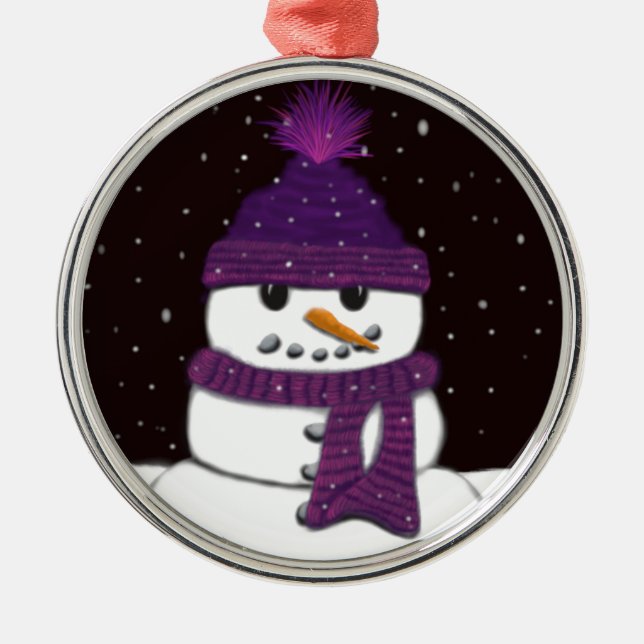 The Cute Armless Snowman Metal Tree Decoration (Front)