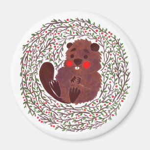 The Cute Baby Beaver Magnet