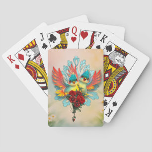 The cute birds of good humour. playing cards