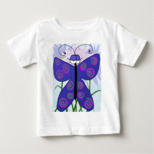 The Cute Butterfly With An Attitude Painting Baby T-Shirt
