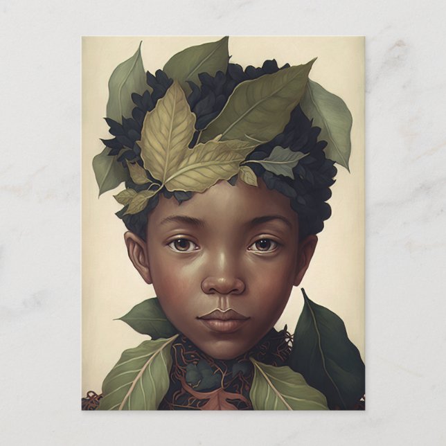 The Cute Forest Elf Vintage Postcard (Front)