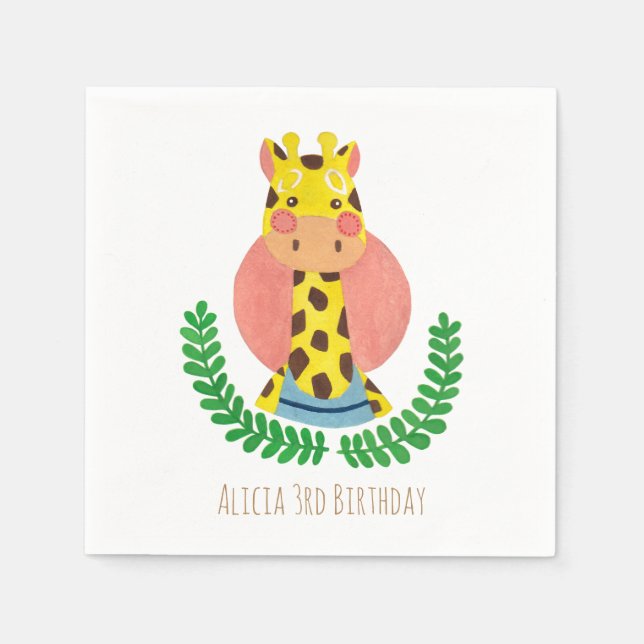 The Cute Giraffe Napkin (Front)