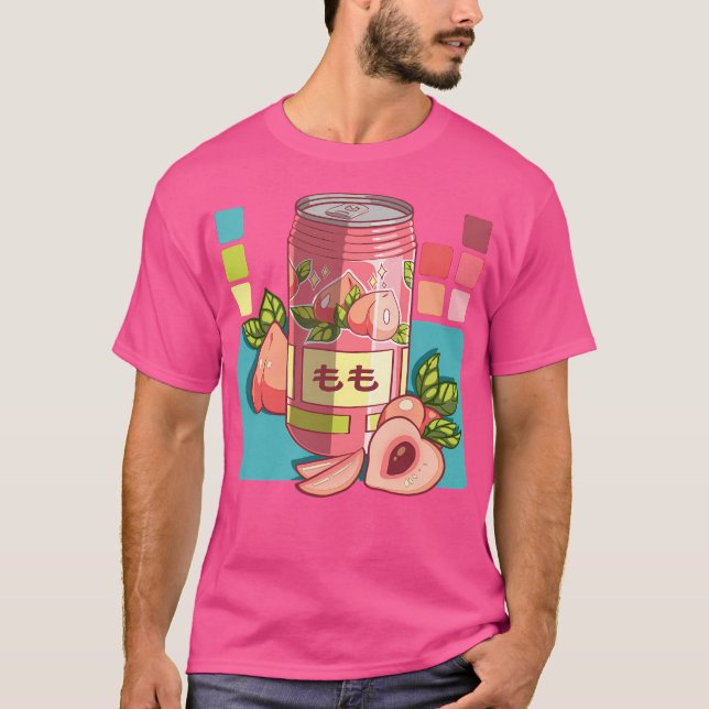 The Cute Japanese Peach Soda Can T-Shirt (Front)