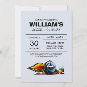 The Cute Rocket Snail Invitation