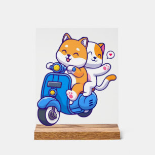 The Cute Shiba Couple Acrylic Sign