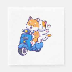 The Cute Shiba Couple Napkin