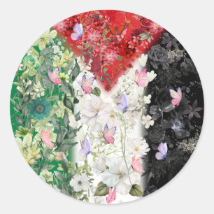 The Cutest Ever Palestine Sticker In Floral