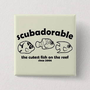 The Cutest Fish on the Reef 15 Cm Square Badge