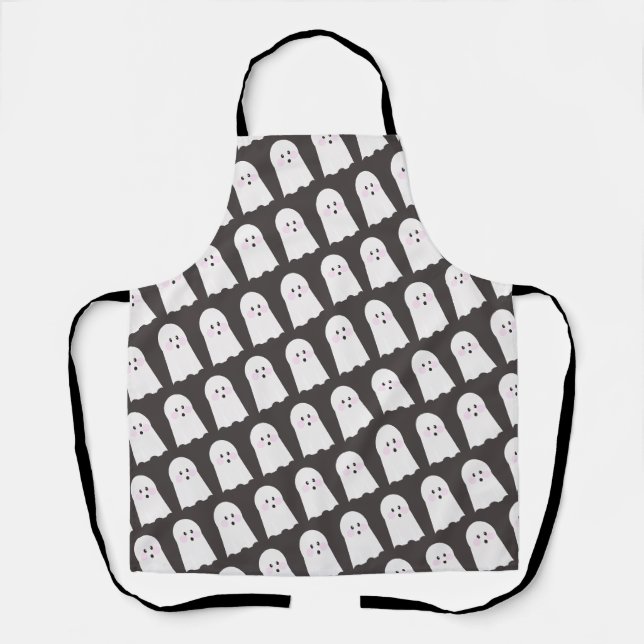 The cutest ghost pattern  apron (Front)
