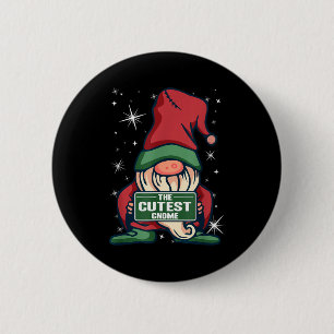 The Cutest Gnome Xmas Elf Matching Family Christma 6 Cm Round Badge