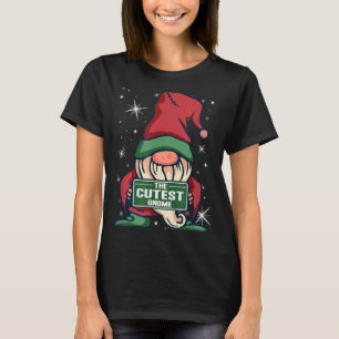 The Cutest Gnome Xmas Elf Matching Family Christma T-Shirt