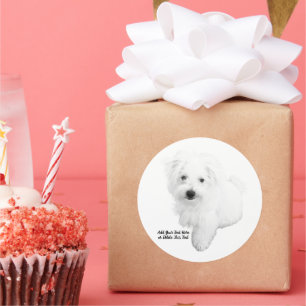 The Cutest Maltese Dog Ever Classic Round Sticker