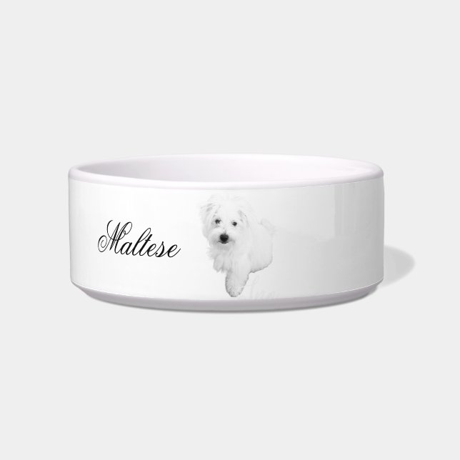 The Cutest Maltese Puppy Dog Ever Bowl (Front)