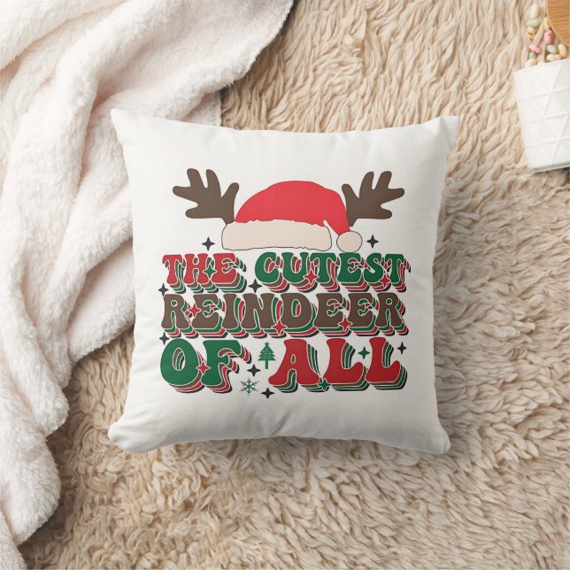 The Cutest Reindeer Of All Pillow (Blanket)