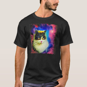 The Cutest White Cat In The Universe Nebula Cat T-Shirt