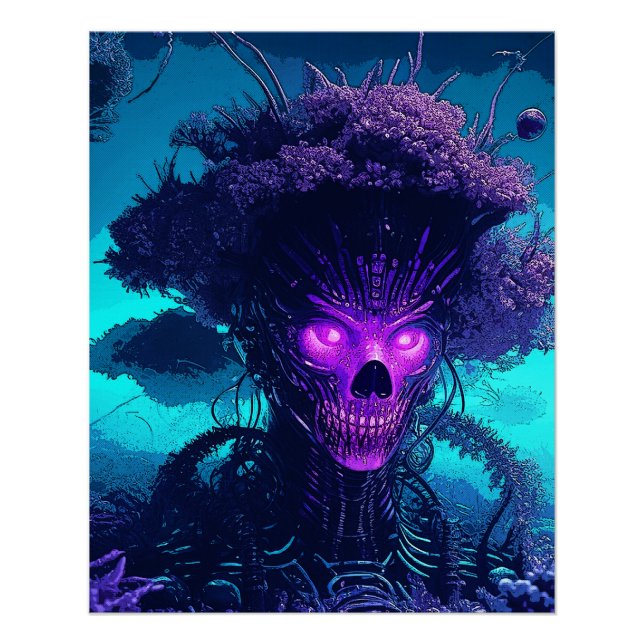 The Cyber-Tree Monster In The Dark Poster (Front)