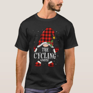 The Cycling Gnome Christmas Buffalo Plaid Pajamas  T-Shirt
